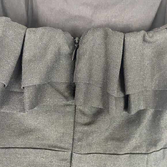 Revolve By the Way Women's Mini Dress Size S Black Ruffle Off the Shoulder Linen - Picture 4 of 9